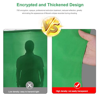 PULUZ Green Screen Backdrop with 2 Fixing Clip, 3.3 x 5 Ft Photography Chroma Key Greenscreen Background for Streaming Zoom, Live Streaming, Photo Video Studio - size: 3.3 x 5 Ft
