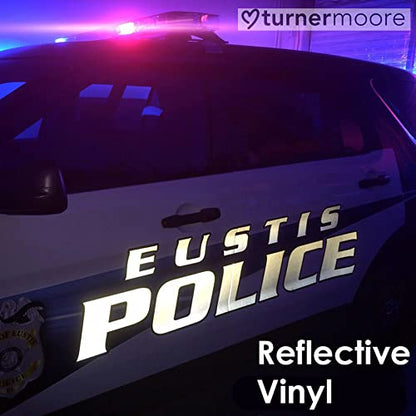 Turner Moore Edition Silver White Reflective Vinyl Permanent Adhesive, 12x12 Sheets Reflective Vinyl for Cricut, Cars, Bikes, Decals, Stickers, Signs, Helmets, Mailbox, Reflective Tape (3-Pack) - color: White