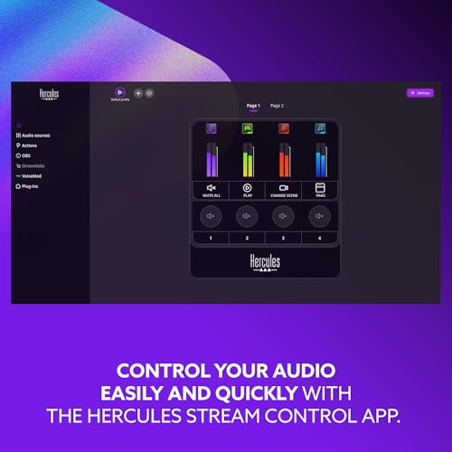 Hercules Stream Starter Kit, Includes Stream 100 and HUD-600 USB Microphone + 3 Months Voicemod Pro, Core Streaming apps pre-Integrated (OBS, Streamlabs), Compatible with PC Only - style: Starter Kit