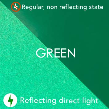 Green Reflective Vinyl Permanent Adhesive, 12x12 Sheets Reflective Vinyl for Cricut, Cars, Bikes, Decals, Stickers, Signs, Helmets, Mailbox, Numbers, Reflective Tape by Turner Moore Edition (3-Pack) - color: Green