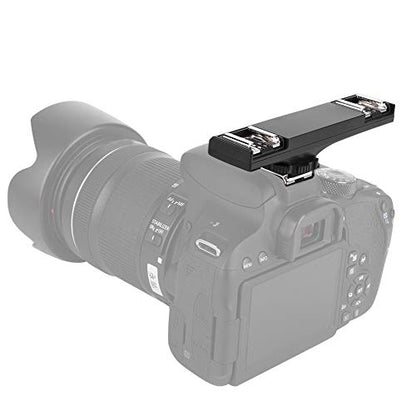 Hot Shoe Splitter, Hot Shoe Extension Bar Mount Cold Shoe Extension Bracket Bracket DSLR Camera Camcorder DV (for )