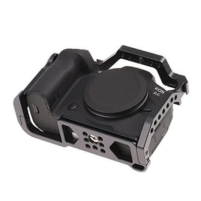 Hersmay R5 R6 Cage with Top Handle,Aluminium Alloy Camera Cage for Canon EOS R5 R6 Mirrorless Cameras, Vlogging Video Shooting Filmmaking Rig Stabilizer with 1/4" Mounting and 3/8" Arri Locating Hole - size: für Canon EOS R5 R6