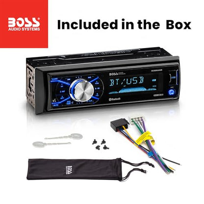 BOSS Audio Systems 632UAB Car Stereo - Single Din, Bluetooth, No CD DVD Player, AM/FM Radio Receiver, Wireless Remote Control, Aux in, USB - style: 632UAB Detachable Face