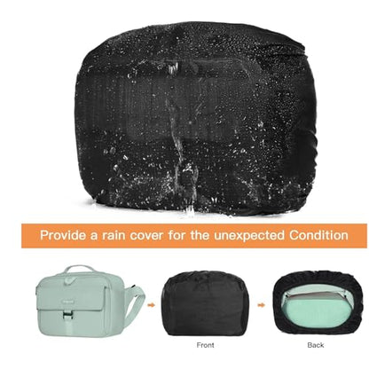 MOSISO Camera Shoulder Bag Case Crossbody Sling Purse, DSLR/SLR/Mirrorless Compact Padded Photography Handbag with Rain Cover Compatible with Canon/Nikon/Sony Cameras and Lenses, Antique Green - color: Antique Green