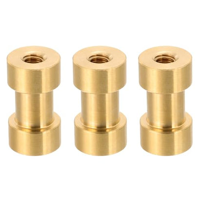 PATIKIL Camera Spigot Screws Converter 1/4" to 3/8" Female to Female, 3 Pack Tripod Screw Adapter Spigot Stud for Light Stand Hot Shoe Cold Shoe Adapter Ball Head Flash, Yellow