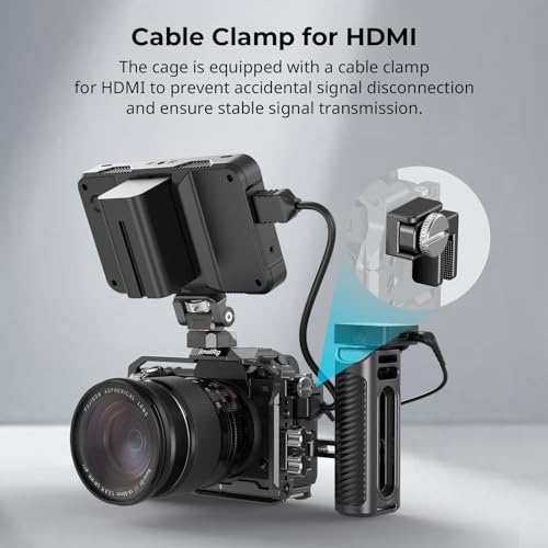 SmallRig X-H2 / X-H2S Camera Full Cage for FUJIFILM X-H2 / X-H2S, Aluminum Alloy Video Making Camera Rig with Cable Clamp for HDMI and HawkLock Quick Release Interface - 3934B