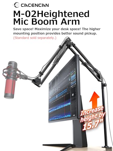 M05 Boom Arm, 360° Rotatable Microphone Stand with Desk Mount (QuadCast dapter (black)) - color: QuadCast dapter (black)