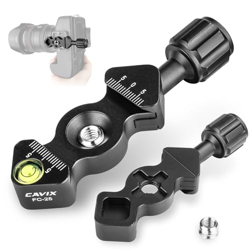 Mini Fish Bone Style Quick Release Clamp - Arca Clamp with 3/8"-1/4" Screw Adapter for Tripod Ball Head Compatible with Arca Swiss Plate