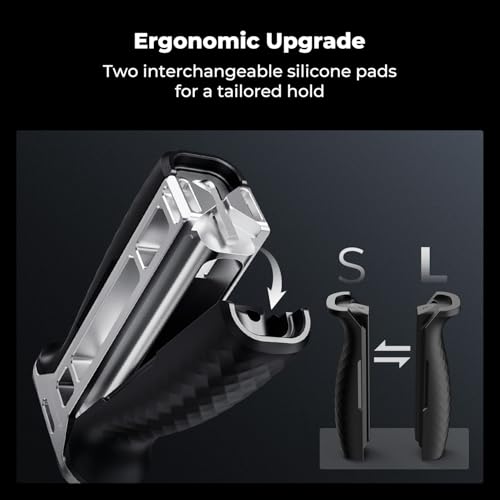 K&F CONCEPT Side Handle with (3/8"-16 & NATO) Dual-Mount, Camera Cage Handle with Interchangeable Silicone Parts, Ergonomic Handgrip with Up/Down & Left/Right Hand Adjustable