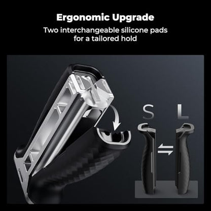 K&F CONCEPT Side Handle with (3/8"-16 & NATO) Dual-Mount, Camera Cage Handle with Interchangeable Silicone Parts, Ergonomic Handgrip with Up/Down & Left/Right Hand Adjustable