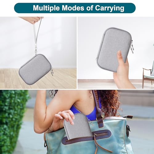 Canboc Carrying Case Compatible with KODAK PIXPRO FZ55/ FZ45/ FZ43/ FZ53 16MP Digital Camera, Video Vlogging Camera Bag, Mesh Pocket fit Cable, Grey (Case Only) - color: Regular-Grey