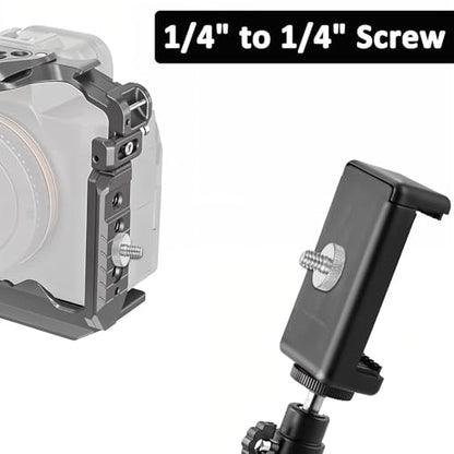 Standard 1/4"-20 Male to 1/4"-20 Male Tripod Screw, 4 PCS Standard Camera Screw Adapter Converter Double Head Tripod Mounting Thread Light Stand Screws for Shoulder Rig Stud Mounting Accessories
