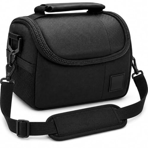 eCostConnection Small Padded Camera Bag with Shoulder Strap – Compact DSLR & Mirrorless Camera Carrying Case, Lightweight Protective Crossbody Case - size: Small