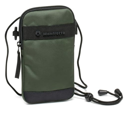 Manfrotto Street Pouch, Smartphone Shoulder Bag, Smartphone Accessories, Phone Case, with Shoulder Strap, for Smartphone with Screen up to 6.8 Inches, Colour Green - size: Small - Pouch