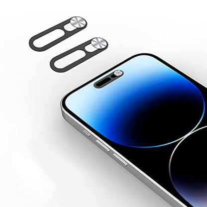Front Camera Cover , Camera Cover Compatible with iPhone 14Pro/14Pro Max/iPhone15/15Puls/15Pro/15ProMax/iPhone16/16Pro/16Plus/16Pro Max,Webcam Cover Protector Protect Privacy and Security(2PCS,Silver) - color: Silver