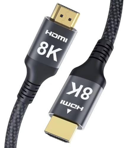 Adauxter 8K 4K HDMI to HDMI Cable 50 FT Long, HDMI® Cord with Ethernet CEC | 4K 120Hz 95Hz 8K 60Hz eARC ARC Netflix HDCP2.3 HDR10+ PC Laptop RTX5090 TV Monitor Projector X-Box PS5 - size: 50 ft