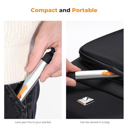 K&F Concept Multifunctional Lens Pen with Aluminum Alloy Pen Body, Carbon Head Camera Lens Brush for Canon, Nikon, Pentax, Sony Digital Camera Cleaning,AR VR Glasses Cleaning