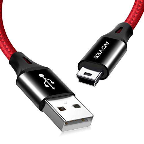 AGVEE 2 Pack 3.3ft Replacement for Garmin Nuvi GPS Charger Data Cable Cord | For TI-84 Plus/CE/C Silver, Blue Yeti USB Microphone/Pro Mic, Canon IFC-500U/400PCU/300PCU/200U - color: Red, size: 3.3ft+3.3ft