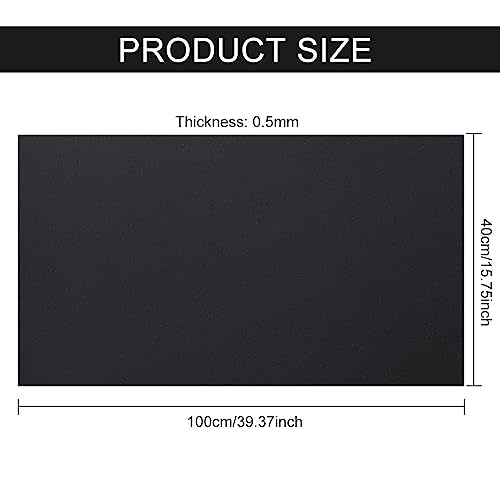 BENECREAT 40x15inch PVC Photography Backdrop, Matte Black PVC Vinyl Photo Background for Product Video Photography Photo Studio - color: Black
