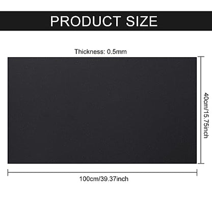 BENECREAT 40x15inch PVC Photography Backdrop, Matte Black PVC Vinyl Photo Background for Product Video Photography Photo Studio - color: Black