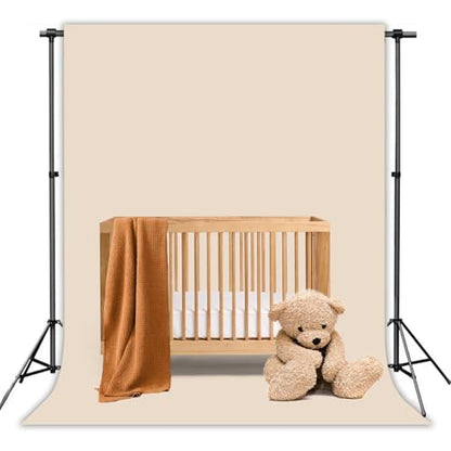 Beige Photography Backdrop Studio Photography Film & Television Portraiture Interview Programs Product Display Home Videos Parties Exhibition Halls Wedding Backdrops 6x9FT - color: Beige, size: 6x9FT