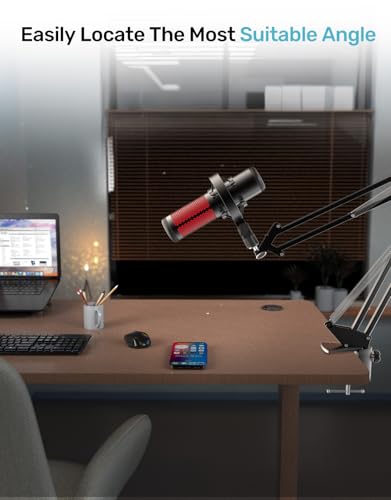 [Custom Built for HeyperX Quadcast Shouck Mount ] Microphone Mount Stand Mic Mount Adapter with 5/8" 3/8" 1/4" Screw Adapter with Microphone Stand & Boom Arm - size: HyperX Quadcast Shock Mount