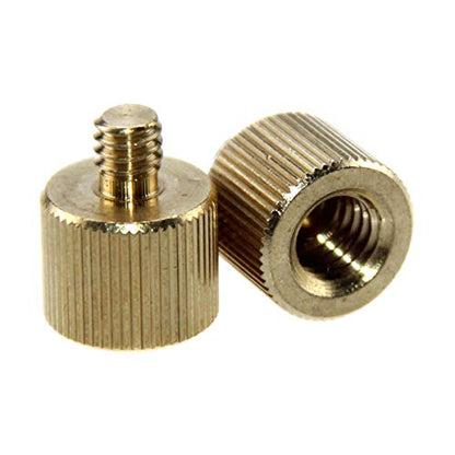 CAMVATE 3/8"-16 Female to 1/4"-20 Male Screw Adapter for tripod(2 Pieses)