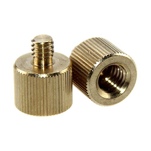 CAMVATE 3/8"-16 Female to 1/4"-20 Male Screw Adapter for tripod(2 Pieses)