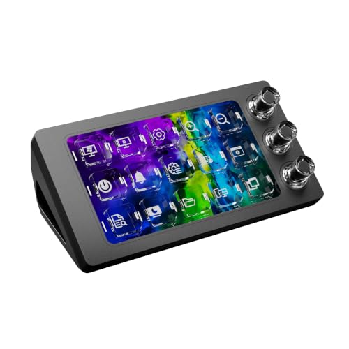 ActionRing Stream controller deck for PC Work and Live streamers,Macro Pad for video and image editing,World's First-Ever Transparent Magnetic Stream Dock(Black) - color: Black