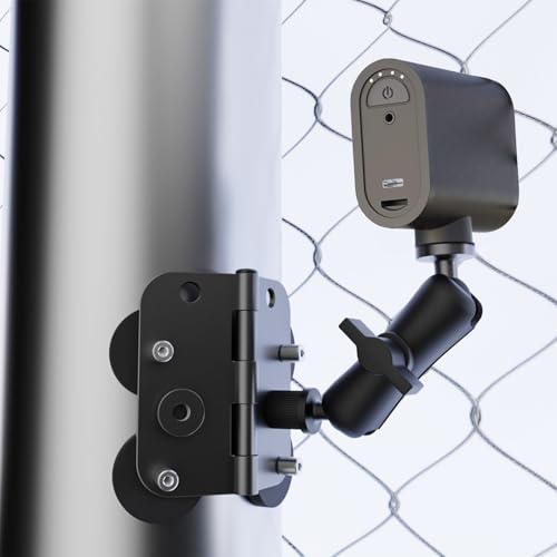 Magnetic Fence Mount for Mevo Camera, Two 1/4" Threaded Points, B Size Ball Head, Aluminum Arm, with Phone Holder, for Recording Baseball and Tennis Game