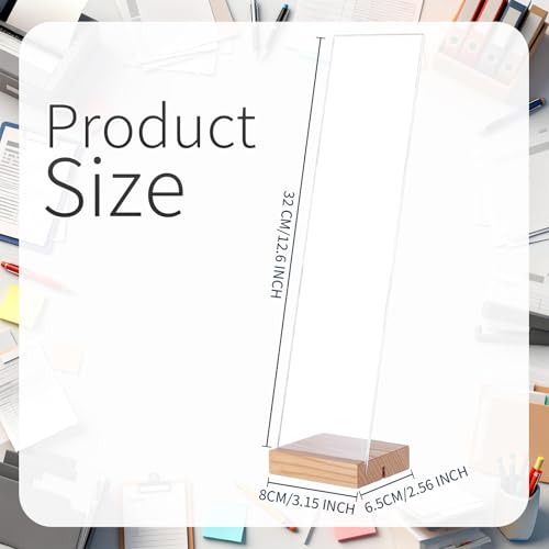 Monitor Memo Board with Removable Wooden Base Acrylic Portable Sticky Note Holder for Computer Monitors Office Desk Accessories, No Screen Damage, Fits Any Laptop and Desktop(1 Pcs)