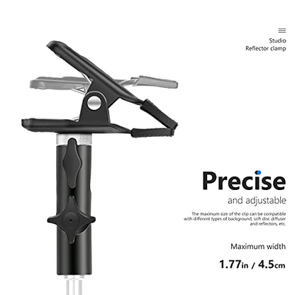 Neewer 3 PCS Photo Studio Heavy Duty Metal Clamp Holder with 5/8" Light Stand Attachment for Reflector - style: CL-02 (3 Pack)