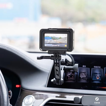 JJC Suction Cup Mount with Extension Arm for DJI Osmo Nano Action 5 Pro 4 3 Action Camera, Strong Stable Suction Cup Base Compatible with Gopro Hero 13 12 11 10, for Insta360 Ace Pro 2 Car Mount - color: Suction Mount w. Extension Arm