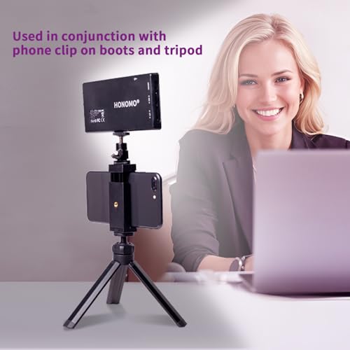 Camera Cold Shoe Mount 1/4", 360 Degree Swivel Mini Ball Head with 1/4 inch, Suitable for Cameras, Camcorders, Smartphones, Tripods, LED Selfie Light, Ring Lights, GoPro, and Flashlights