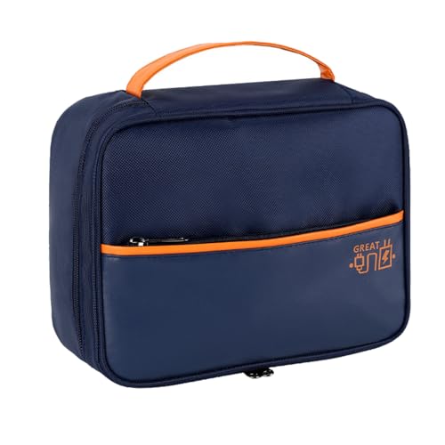 Organizer Bag Big Case Cable Electronic Devices Travel Pouch USB Charger Accessories Mouse Phone SD Power Bank Earphone - color: Navy Blue