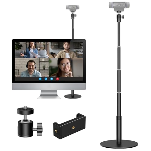 InnoGear Webcam Stand, 31" Telescopic Webcam Mount Vlogging Stick with Phone Holder Web Cam Stand for Logitech Webcam C922 C930e C920S C920 C615 C960 C920x BRIO 4K NexiGo N60, Phones, Cameras - style: Telescopic Stand