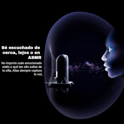 SteelSeries Alias USB Mic for PC — 3x Bigger Capsule for Gaming, Streaming and Podcasting — Sonar for Streamers Audio Software — AI Noise Cancelling — LED (Renewed)