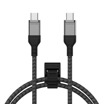 ROKFORM PowerTrip 100W USB-C Charging Cable, 1m (3.3 ft) | Braided Cable, Integrated Cable Tie, 5,000 Bend Tested, Reinforced Aluminum, Kevlar and TPU - size: 3.3ft