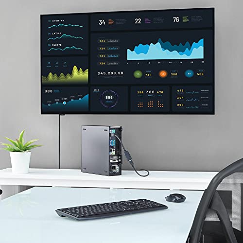 StarTech.com DisplayPort to HDMI Adapter, DP2HDMI, 1080p, VESA Certified, Latching DP Connector, Passive, Electromagnetic Interference Shielding - size: 5 inches