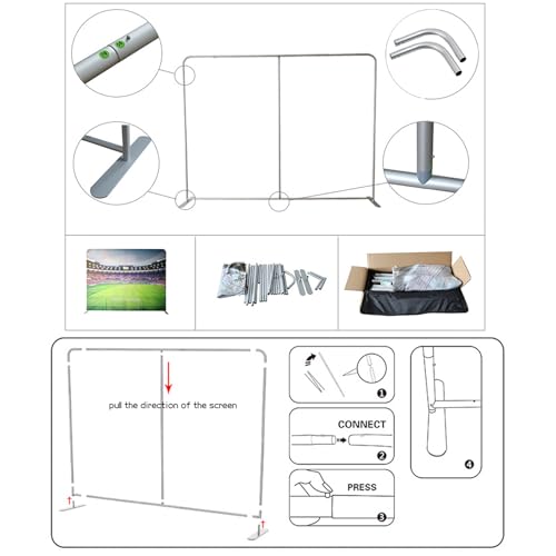 Custom Tension Fabric Display Backdrop | Trade Show Backdrop Display Booth Step and Repeat Stand Banner For Events,Weddings And Advertising - size: 7.5x20ft (Frame+ single-sided banner）