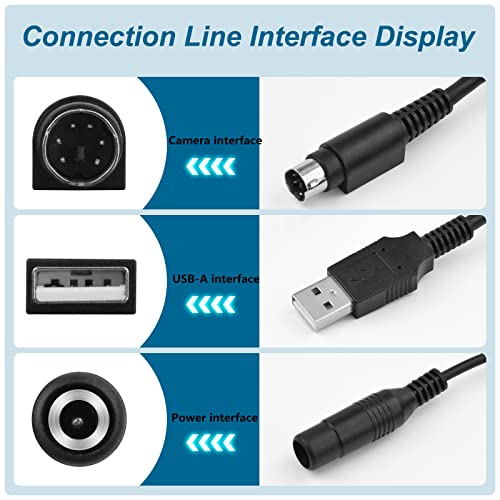 Replacement USB Webcam Power Cable Data Cord Compatible with Logitech CC2900e CC3500e 2900ep 3000e/ PTZ Pro Webcam Power Cable Data Cable, 10FT