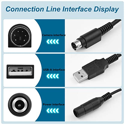 Replacement USB Webcam Power Cable Data Cord Compatible with Logitech CC2900e CC3500e 2900ep 3000e/ PTZ Pro Webcam Power Cable Data Cable, 10FT