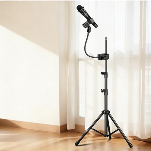 Microphone Stand Gooseneck11.8”/30cmMic Stand Desk With Adjustable Mic Clip & Super Crab Clamp,Heavy-Duty Desk Mount, for Podcasting, Streaming, Podium & Public Speaking.Flexible Gooseneck Mic Mount