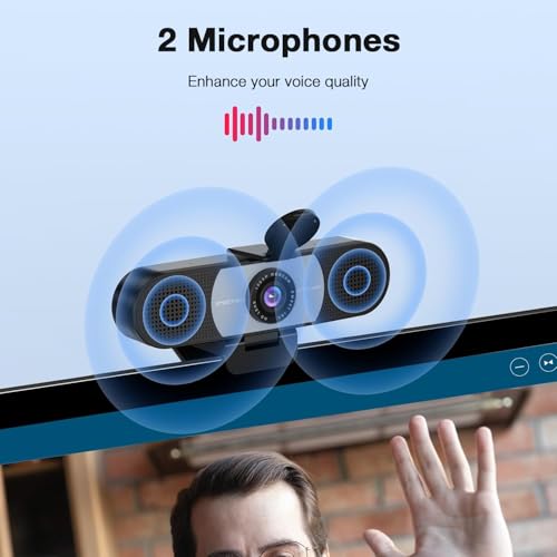 EMEET 1080P Webcam, C960 Web Camera with 2 Noise-Cancelling Microphones & Privacy Cover, 90° FOV Computer Camera, Plug & Play USB Webcam for Calls/Conference, Zoom/Skype/YouTube, Laptop/Desktop, Grey - style: 1080P Grey