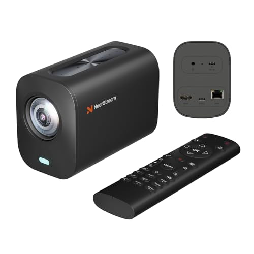 NearStream VM20 4K USB Streaming Camera with 40X Hybrid Zoom/8 Noise-Canceling Mics/Remote Control, HDMI/USB/RJ45 Output, Multi-Cam Ready, for Education,Conference,Worship & Live Event, OBS/Zoom,Black
