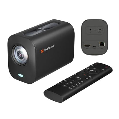 NearStream VM20 4K USB Streaming Camera with 40X Hybrid Zoom/8 Noise-Canceling Mics/Remote Control, HDMI/USB/RJ45 Output, Multi-Cam Ready, for Education,Conference,Worship & Live Event, OBS/Zoom,Black