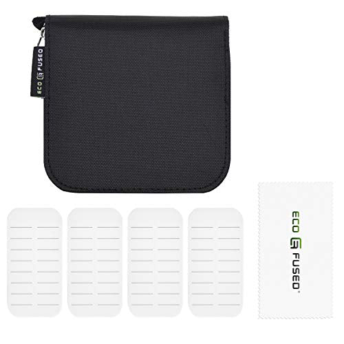 Eco-Fused Memory Card Case - Fits up to 44x SD, SDHC, Micro SD, Mini SD and 4X CF - Holder with 44 Slots - color: Black / 44 slots - 1 pack