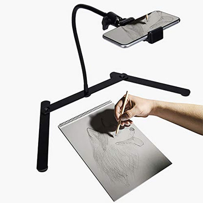 Photo Copy Pico Projector Stand Overhead Tripod Video Stand Phone Mount Flexible Tabletop Stand for Live Streaming Video Recording Vlog YouTube Teaching Cooking Crafting Demo Drawing Recording