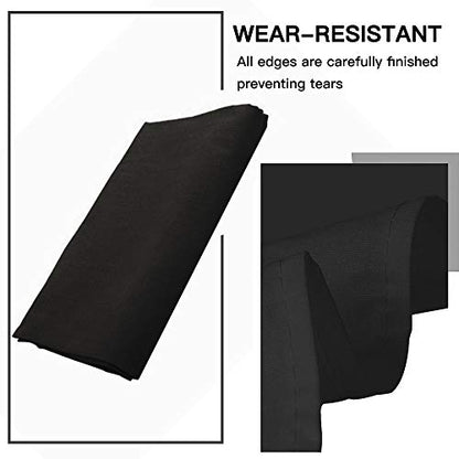 Mountdog 10 x 12 ft Black Backdrop, Polyester Fabric Chromakey Background for Photography, Video, Studio and Television with 4 Backdrop Clips and 4 Spring Clamps