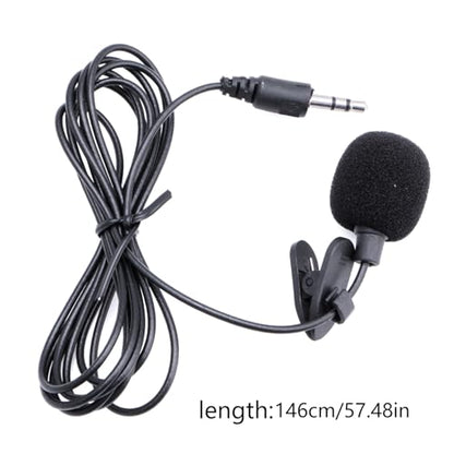Portable Lavalier Microphones Lightweight 3.5mm Microphone with Secure Active Clip Omnidirectional Lavalier Microphones